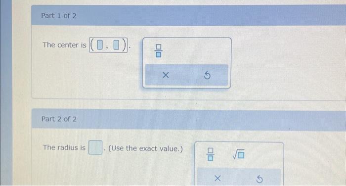 find center and radius of a circle with endpoints