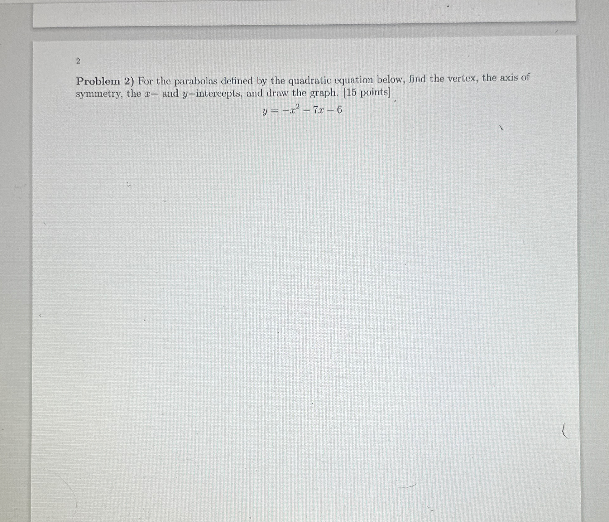 Solved 2Problem 2) ﻿For the parabolas defined by the | Chegg.com