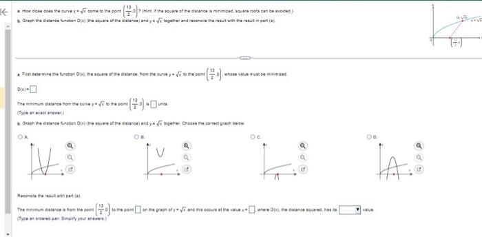 Solved K + (123.0) ² b. Graph the distance function D(x) | Chegg.com