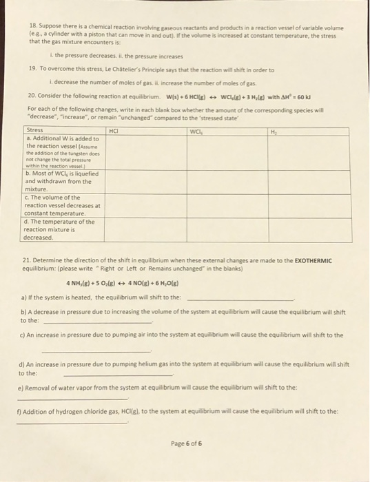 115 Lab Equilibrium Worksheet 1 Write The Law Of Chegg 