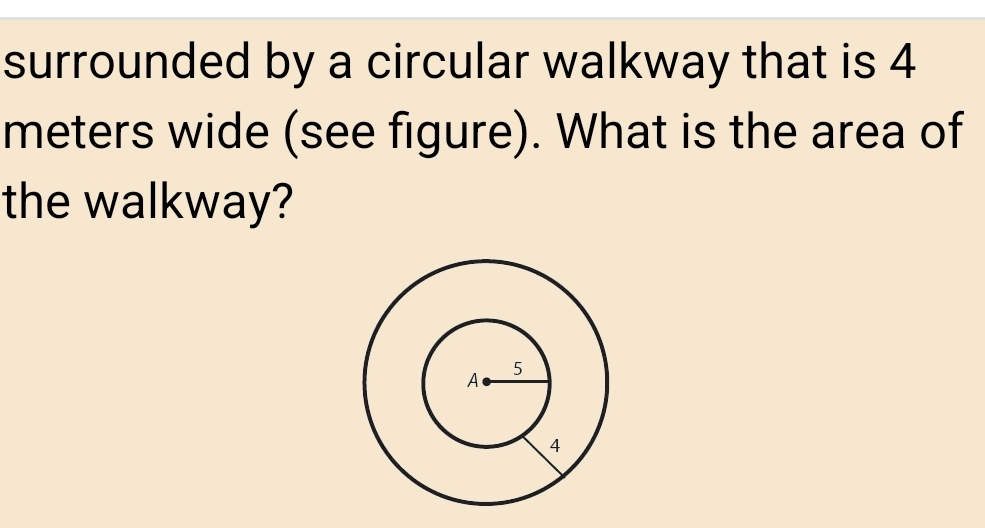 Solved A circular lawn with a radius of 5 ﻿meters is | Chegg.com