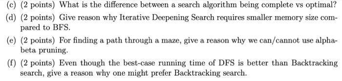Solved (c) (2 points) What is the difference between a | Chegg.com