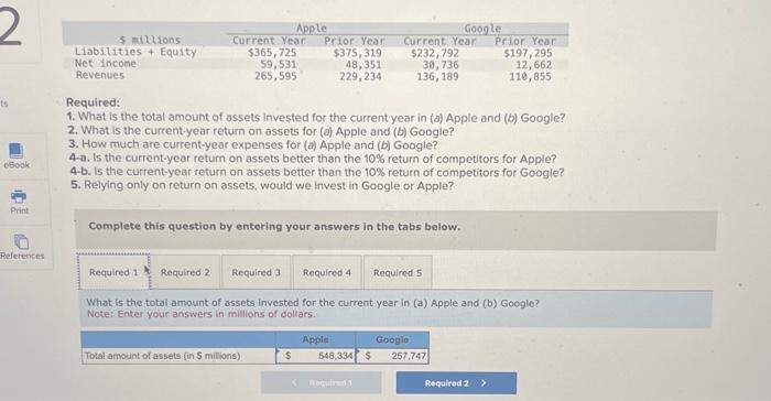 Solved Required: 1. What Is The Total Amount Of Assets | Chegg.com