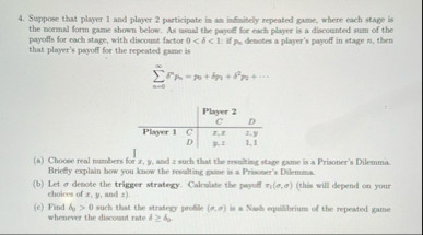 Solved Suppose that player 1 ﻿and player 2 ﻿participate in | Chegg.com