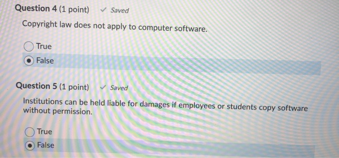 Solved Question 1 (1 point) Saved An act is ethical if most | Chegg.com