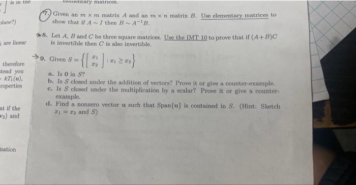 Solved 7. Given an m×m matrix A and an m×n matrix B. Use | Chegg.com