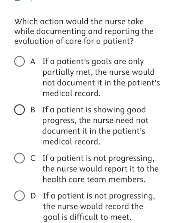 Solved Which action would the nurse take while documenting | Chegg.com
