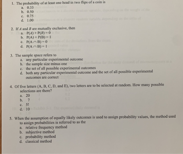 solved-1-the-probability-of-at-least-one-head-in-two-flips-chegg