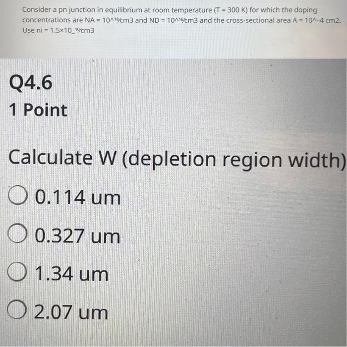 Solved Consider a pn junction in equilibrium at room | Chegg.com