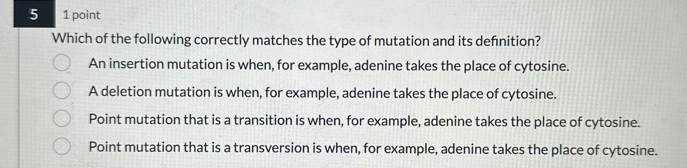 Solved 51 ﻿pointWhich of the following correctly matches the | Chegg.com