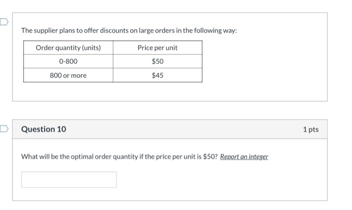Solved A manufacturer keeps a continuous inventory review | Chegg.com