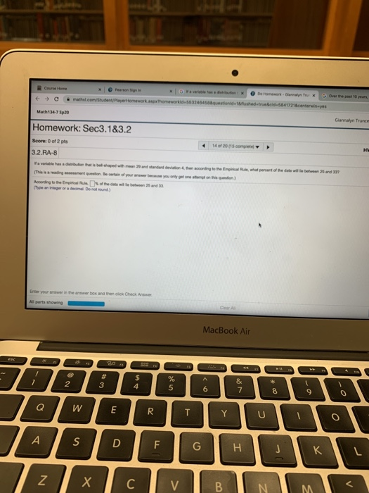 Solved Math 20 Homework: Sec3.183.2 Scores of 3.2.RA-8 4 14 | Chegg.com