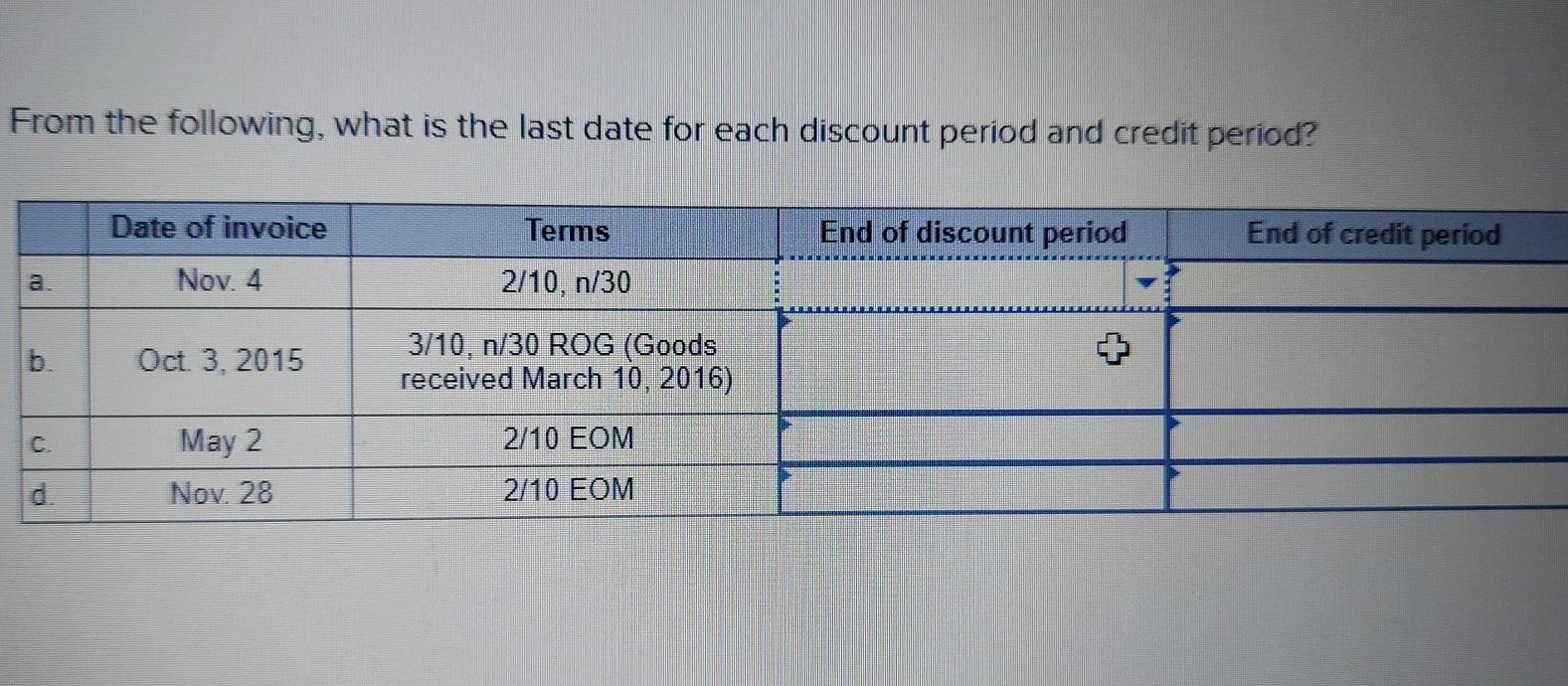 solved-from-the-following-what-is-the-last-date-for-each-chegg