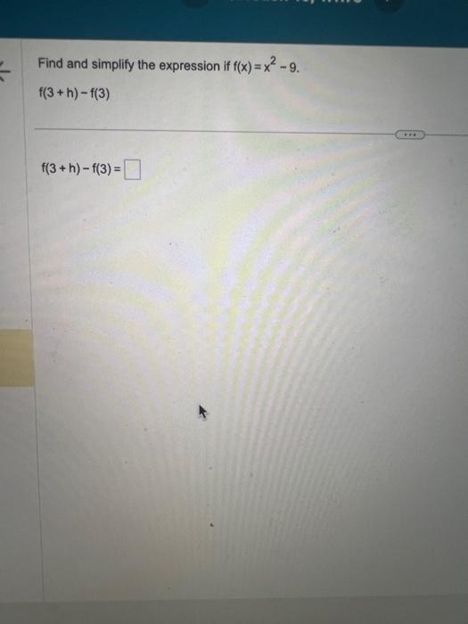 solved-find-and-simplify-the-expression-if-f-x-x2-9-chegg