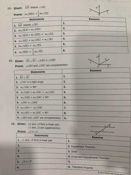 Name Date Unit 2 Logic Proof Homework 8 Angle Chegg 