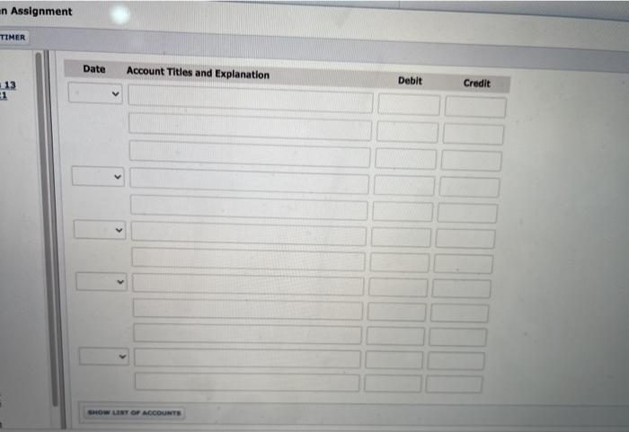 assignment on timer