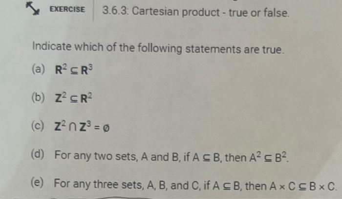 Solved Indicate Which Of The Following Statements Are True. | Chegg.com