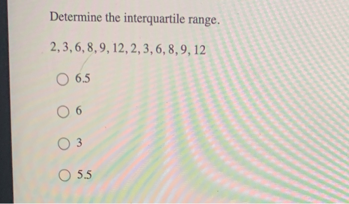 Solved Determine The Interquartile Range. | Chegg.com