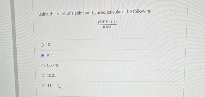 Solved Using the rules of significant figures, calculate the | Chegg.com