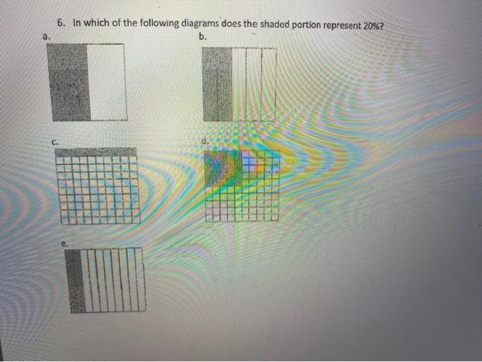 Solved 6. In which of the following diagrams does the shaded | Chegg.com