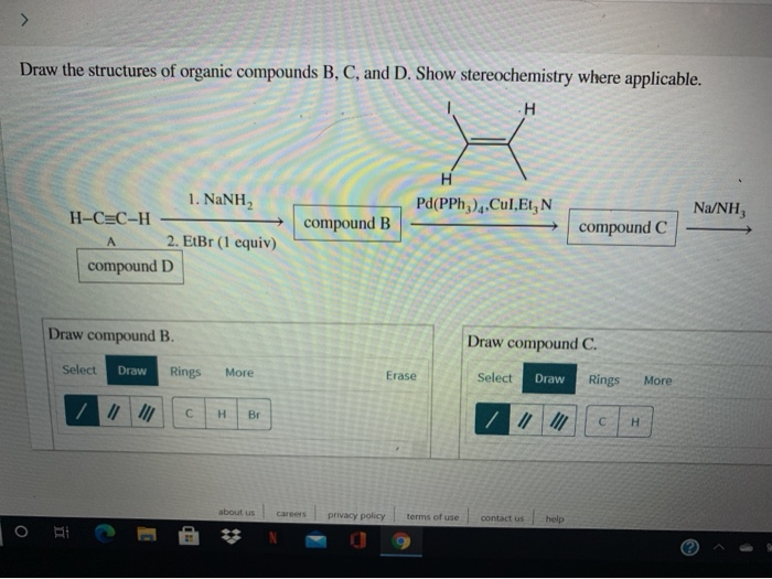 Solved Draw the structures of organic compounds B, C, and D. | Chegg.com