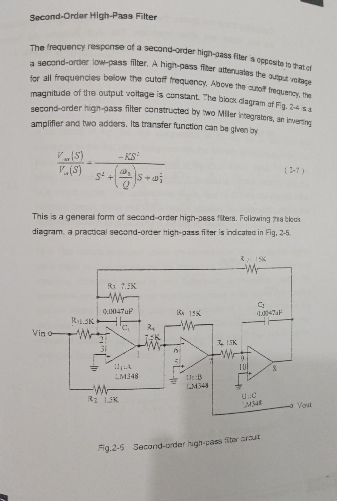 A low-pass filter is an electronic circuit that has a | Chegg.com