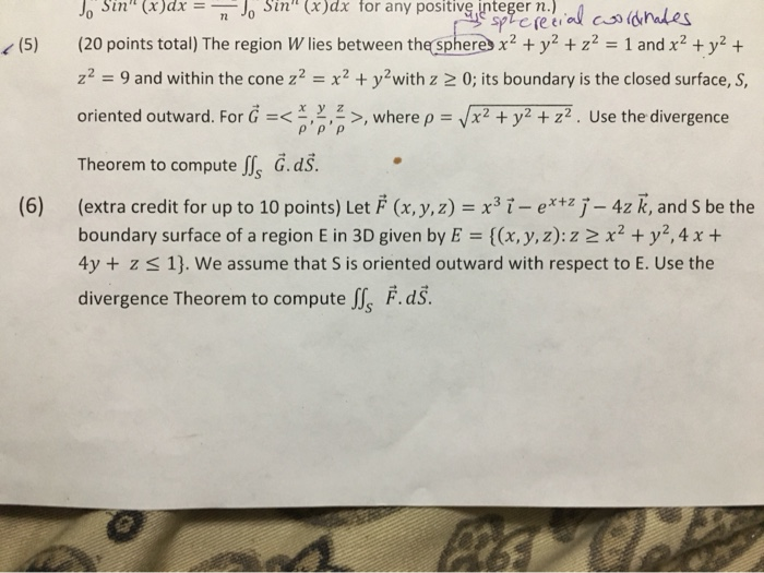 Solved 5 Jo Sin X Dx J Sin X Dx For Any Positive Chegg Com