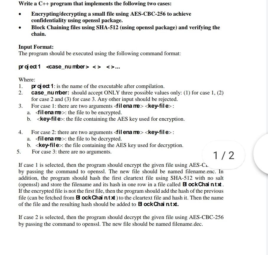 Solved Write a C++ program that implements the following two | Chegg.com