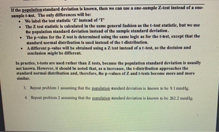 Solved If the population standard deviation is known, then | Chegg.com