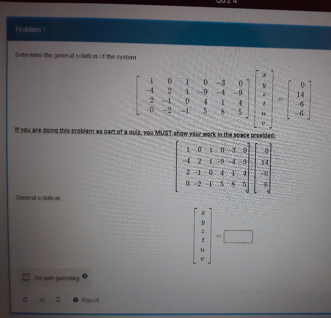 Solved Problem 1 Determine the general solution of the | Chegg.com