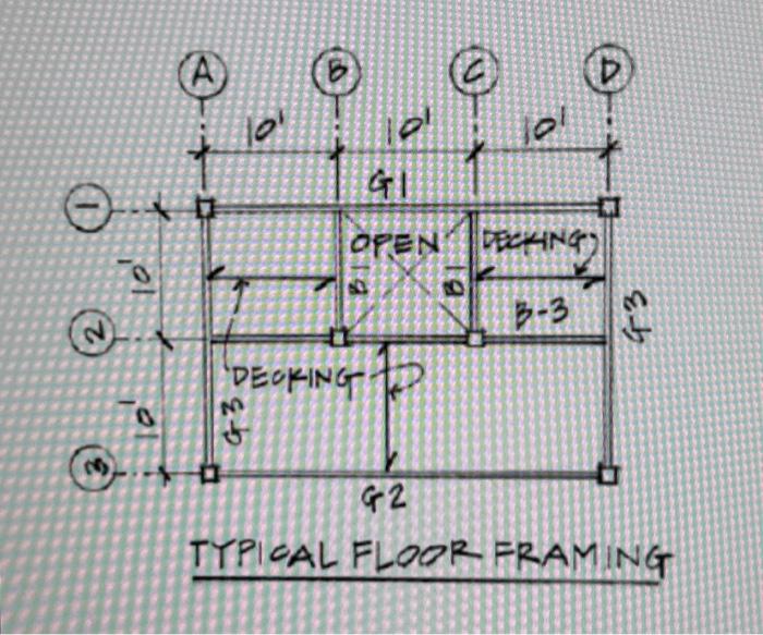 Solved Analyze the floor plan shown below if Deadload = 10 | Chegg.com