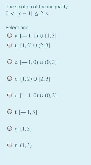 Solved The Solution Of The Inequality 0 X 11 2 Is Chegg Com