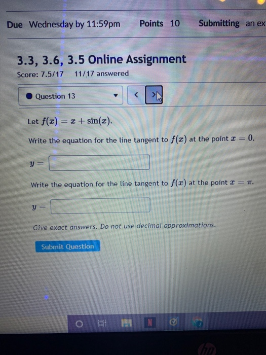 Solved Due Wednesday by 11:59pm Points 10 Submitting an ex | Chegg.com