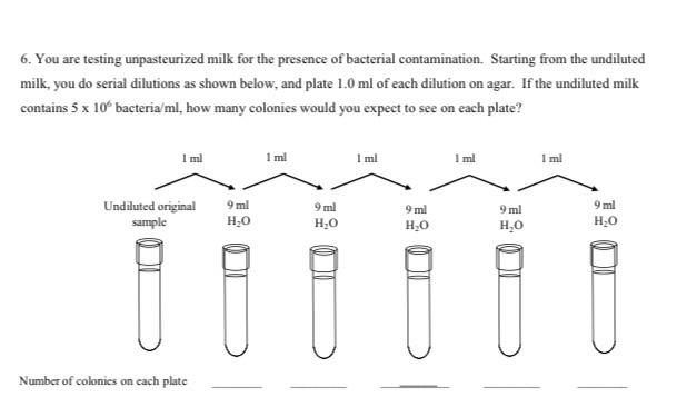 solved-6-you-are-testing-unpasteurized-milk-for-the-chegg