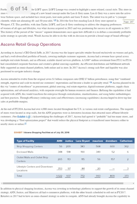 Solved Page 13 CASE 33 ASCENA ODDS OF SURVIVAL IN SPECIALTY