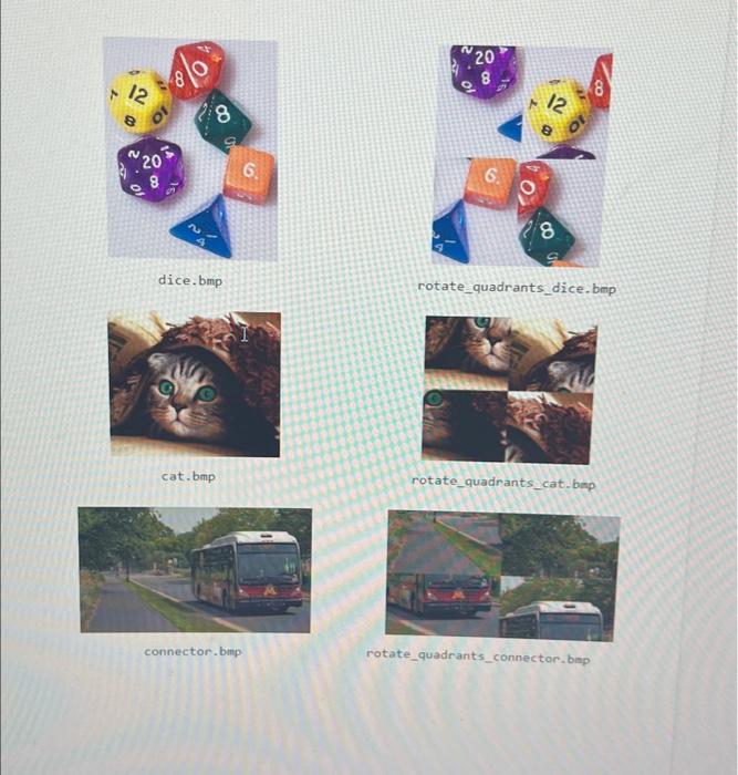 Solved Problem C. (10 points) Rotate Quadrants Next, you | Chegg.com