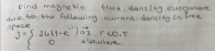Solved Find magretic flux density everywhere due to the | Chegg.com