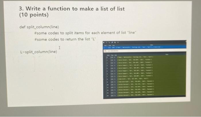Solved 1. Write a function to read the file | Chegg.com