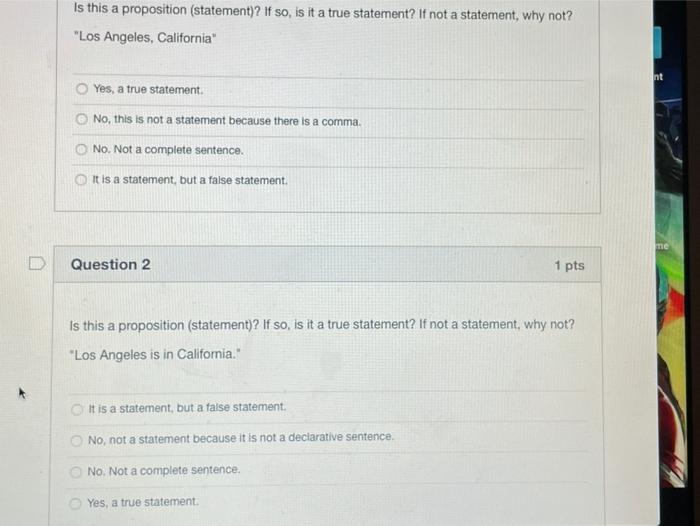Solved Is this a proposition (statement)? If so, is it a | Chegg.com