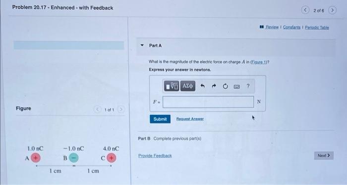 Solved What is the magnitude of the electric force on charge | Chegg.com