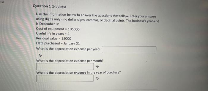 Solved Use the information below to answer the questions | Chegg.com