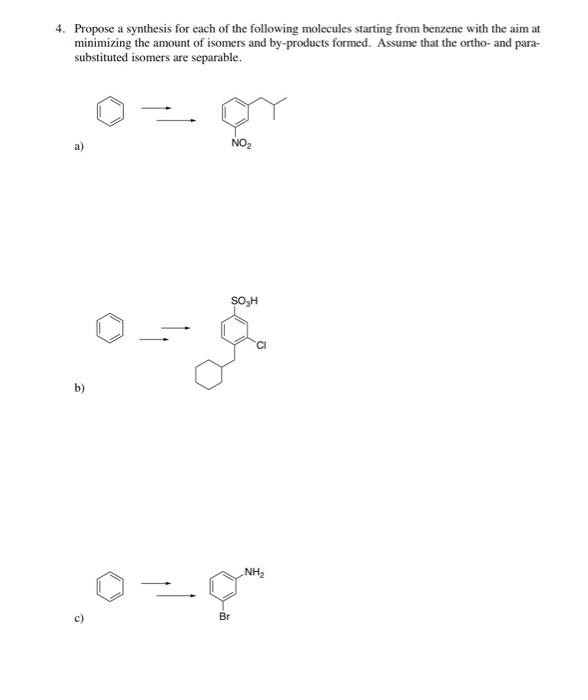 Solved 4. Propose a synthesis for each of the following | Chegg.com