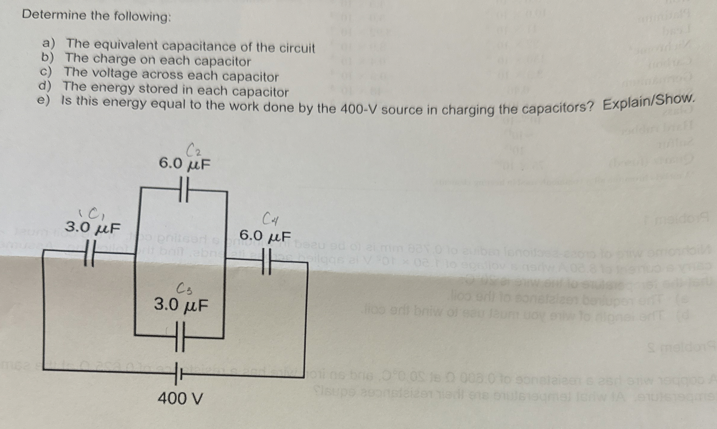 Determine the followinga) ﻿The equivalent