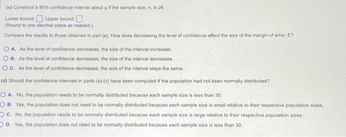 Solved (b) Construct a 95 th confidence interval about if if | Chegg.com