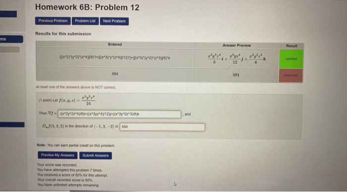Solved Homework 6B: Problem 12 Previous Problem Problem List | Chegg.com