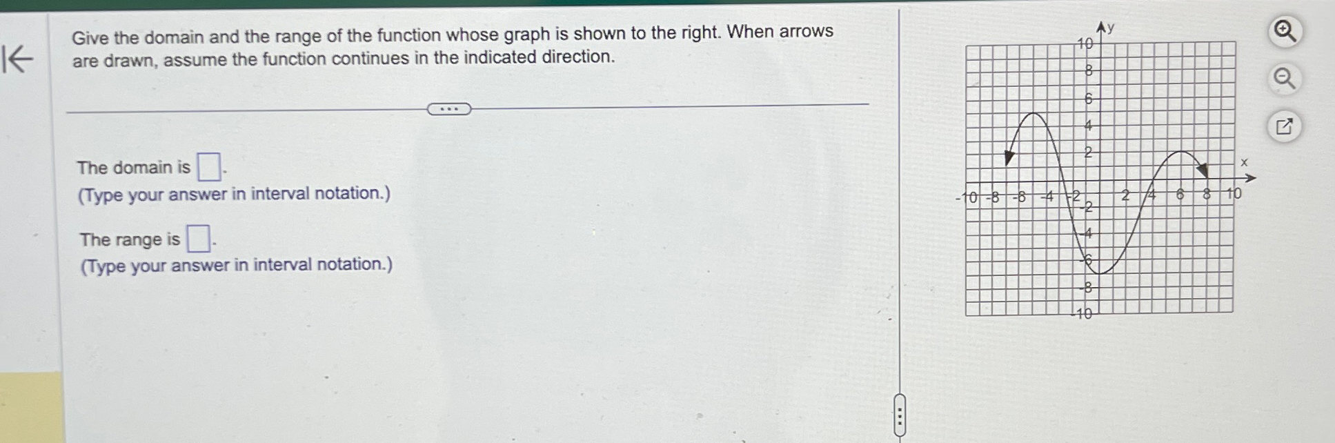 Solved Give the domain and the range of the function whose | Chegg.com