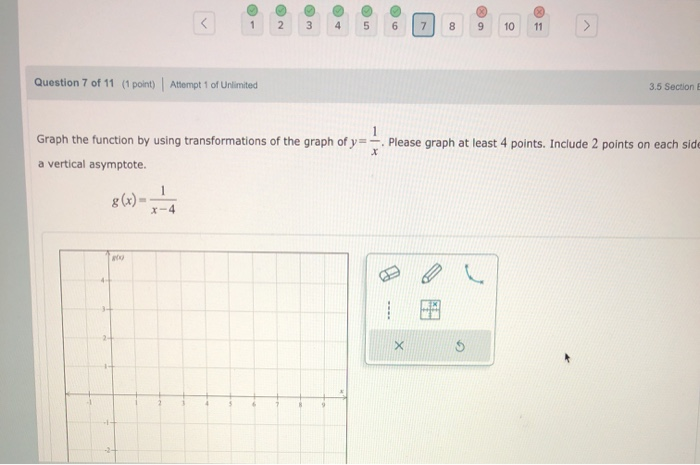 Solved 1 2 3 4 on 6 7 8 9 10 11 Question 7 of 11 (1 point) | Chegg.com