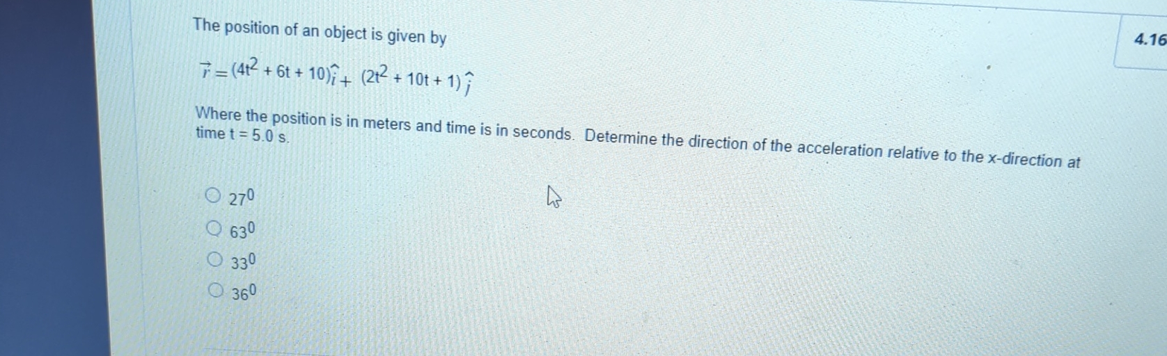 Solved The position of an object is given | Chegg.com