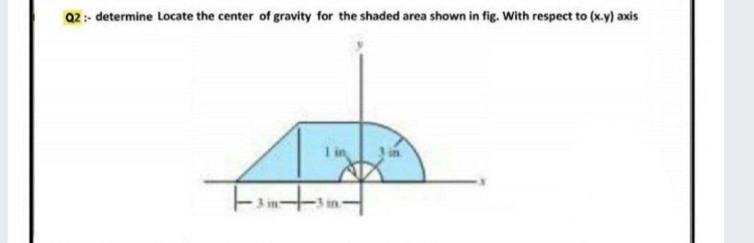 Solved 02: determine Locate the center of gravity for the | Chegg.com