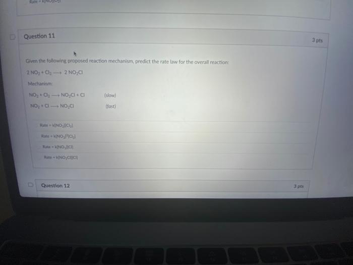 Solved Question 11 3 pts Given the following proposed | Chegg.com